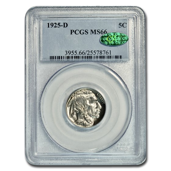 1925-D Buffalo Nickel MS-66 PCGS CAC 1925-D Buffalo Nickel MS-66 PCGS CAC